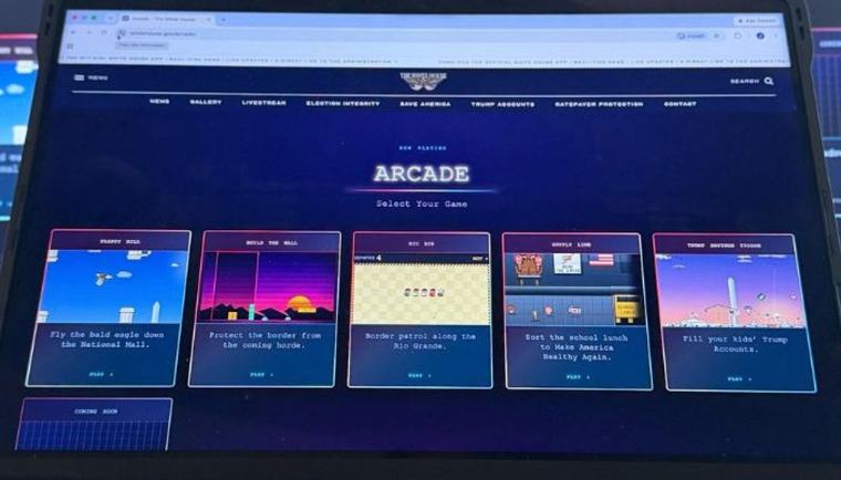 White House Arcade sparks Tetris backlash over 'build the wall' game