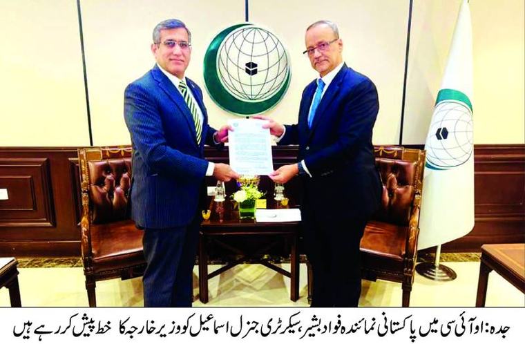پاکستانی سفیر کی نومنتخب سیکرٹری جنرل او آئی سی سے ملاقات‘ اسحاق ڈارکا تہنیتی خط پیش کیا